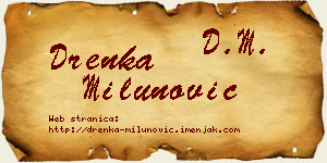 Drenka Milunović vizit kartica